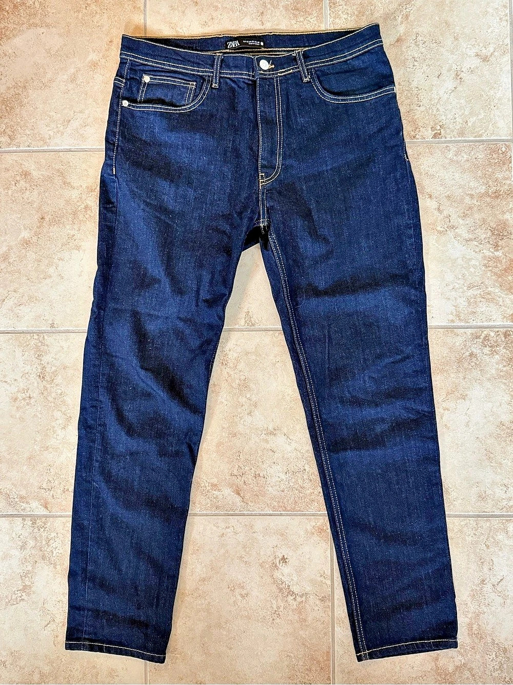 Zara Men's Slim Tapered Fit Jeans Blue Waist 32